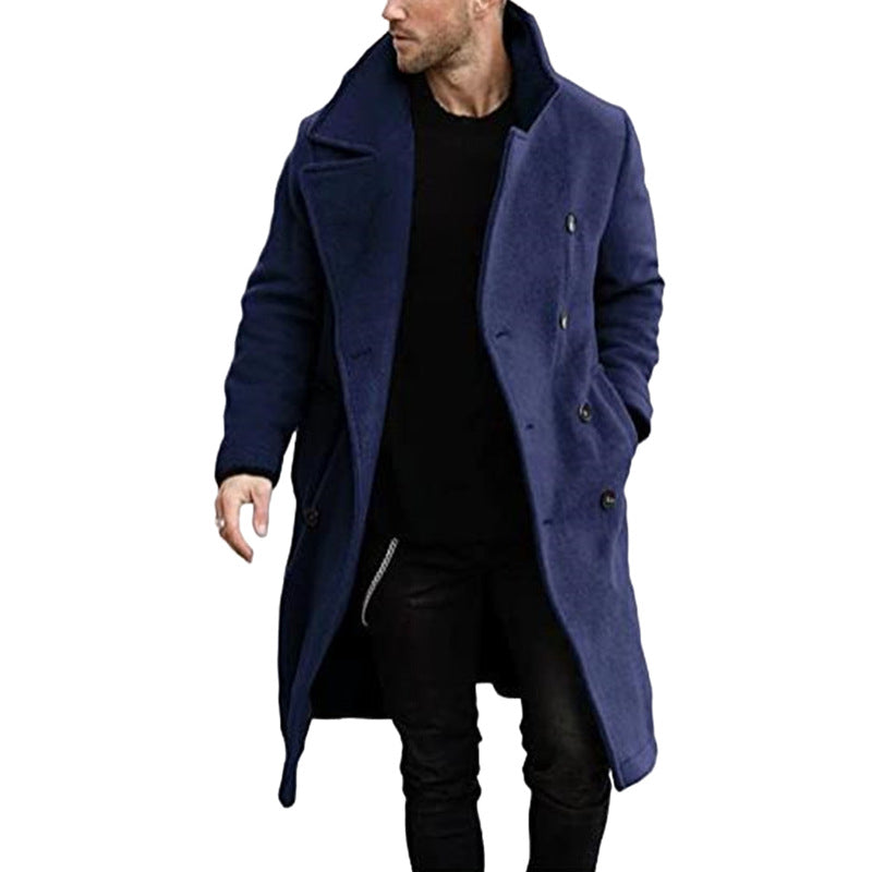 Men's Woolen Coat Thickened Coat