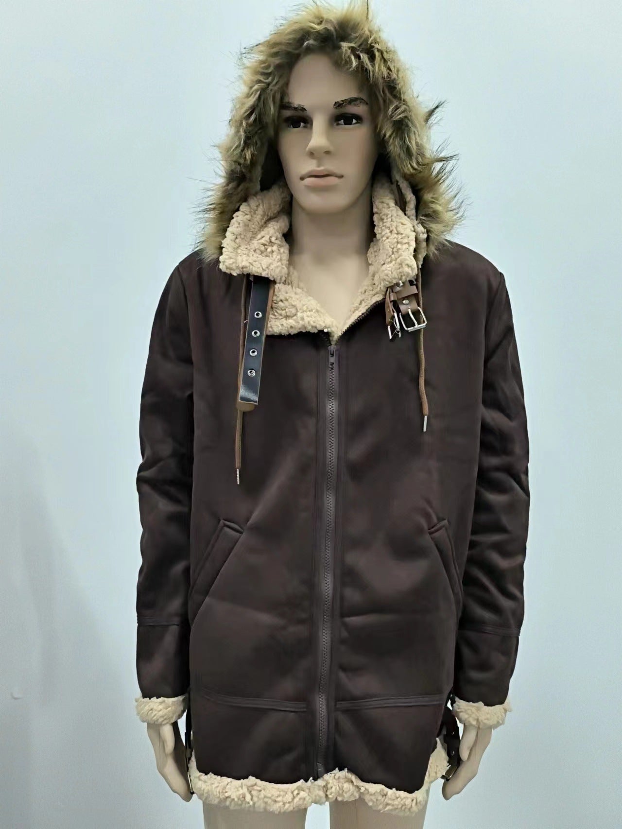 Men's Fur Integrated Padded Jacket New Coat