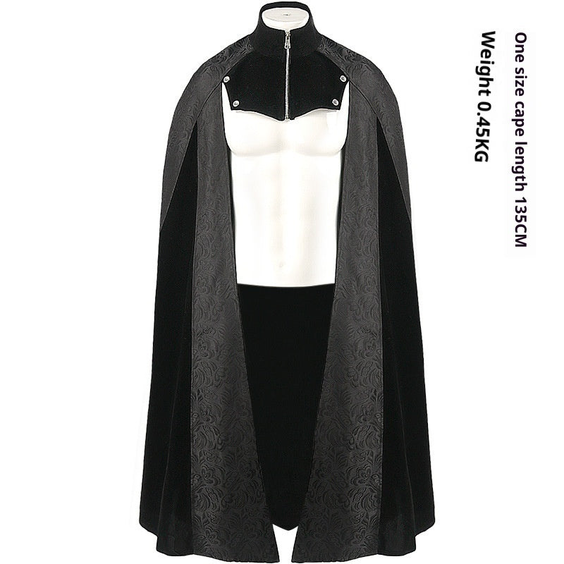 Gothic Men's Long Type Hooded Big Cloak