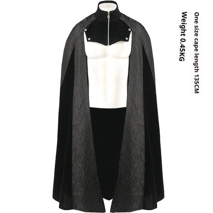Gothic Men's Long Type Hooded Big Cloak