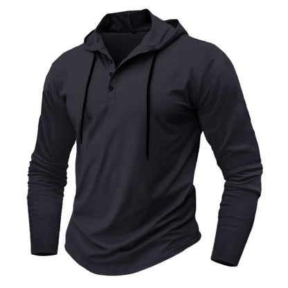 Sports Fitness Hooded Long Sleeve Men's Top