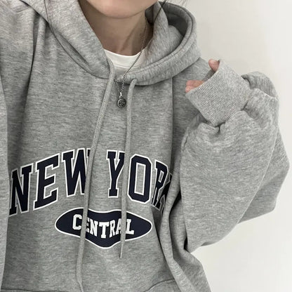 Printed Letters Thick Thin Velvet Women's Sweater