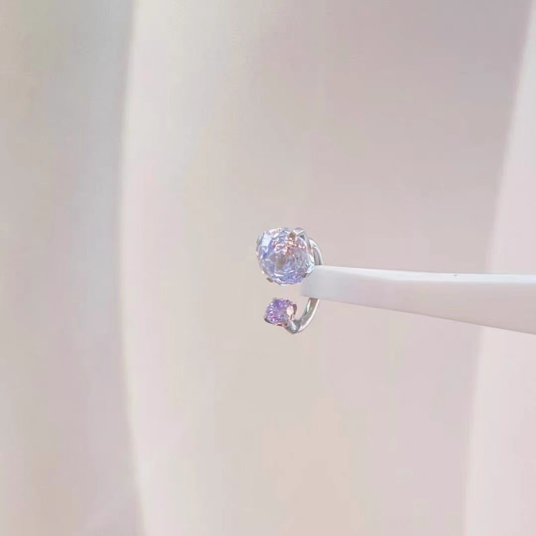 Ear Bone Stud Horseshoe Ring Earrings