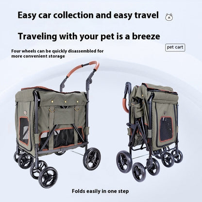 Pet Cart Portable Foldable Trolley