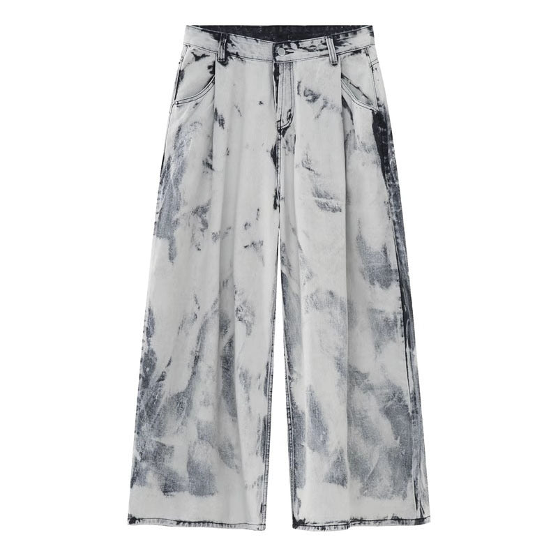 American Retro Tie-dye High Street Casual Suit