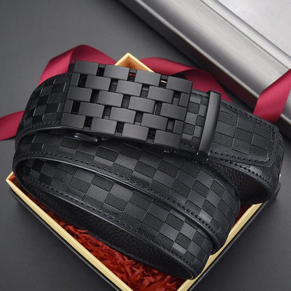 Men's Automatic Leather Buckle Belt
