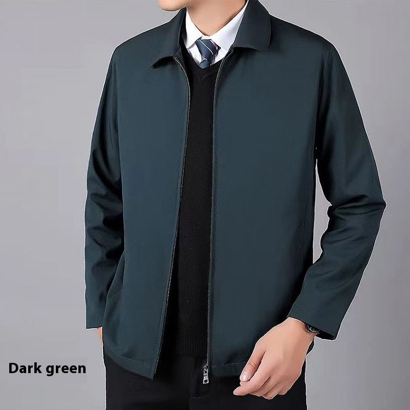 Men's Lapel Business Middle-aged And Elderly Jacket