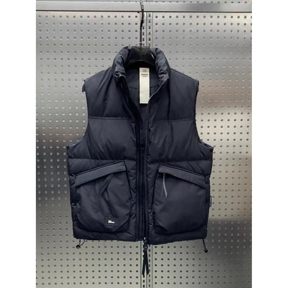 White Duck Down Trend Loose Youth Men's Warm Sleeveless Down Vest Coat