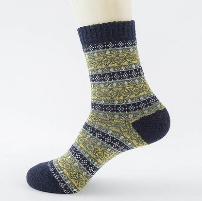 Winter Thick Warm Stripe Woolen Socks Casual Sock Business Socks