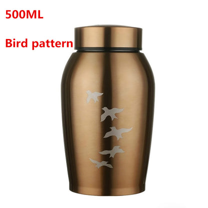 Stainless steel commemorative pet jar