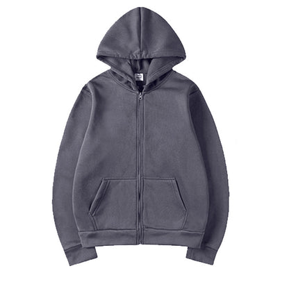 Solid Color British Loose Sports American Zipper Jacket Men