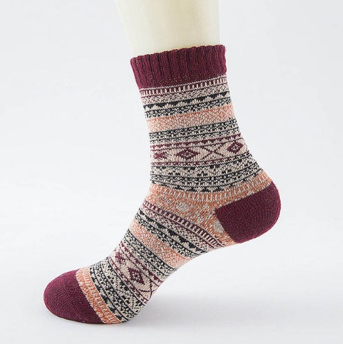 Winter Thick Warm Stripe Woolen Socks Casual Sock Business Socks