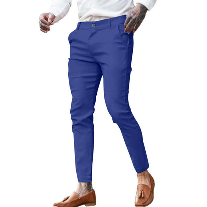 Men's Slim Pencil Twill Cotton Stretch Fashion