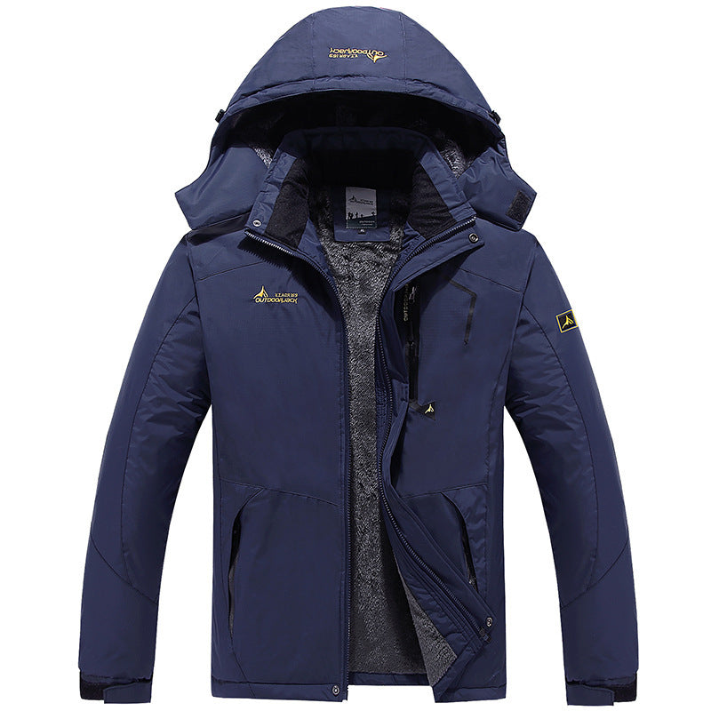 Mountaineering Clothing Couple Warm Cold-proof Cotton-padded Coat Plus Size
