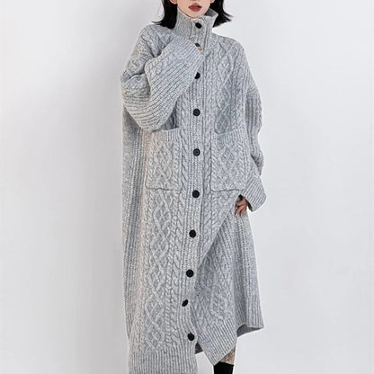 Women's Casual Knitted Cardigan Long-cut Coat Sweater