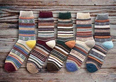 Winter Thick Warm Stripe Woolen Socks Casual Sock Business Socks