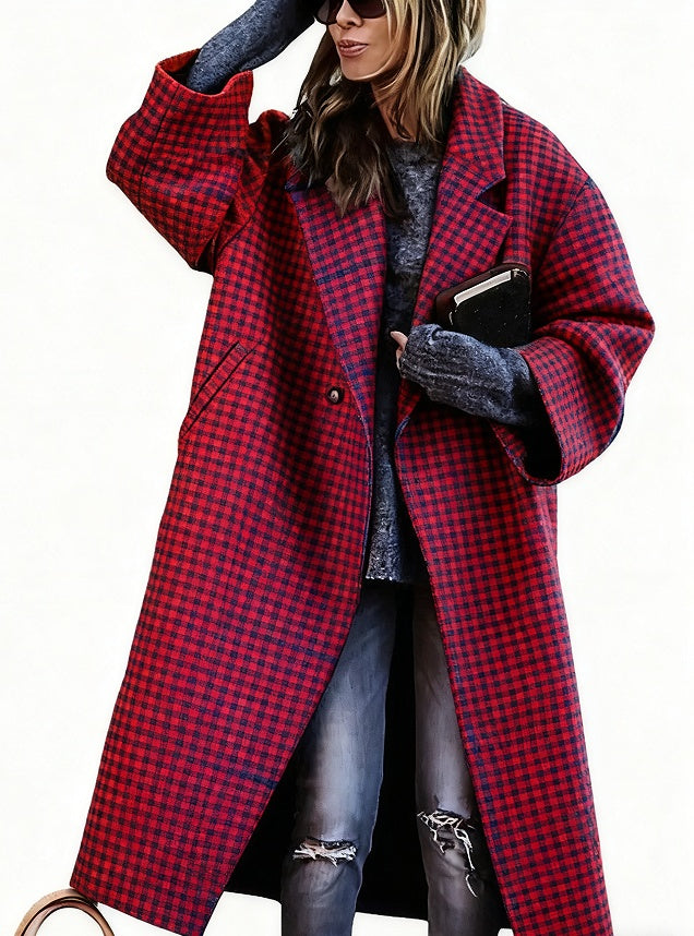 Lady's Multi-color Long-sleeved Coat