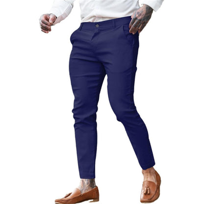 Men's Slim Pencil Twill Cotton Stretch Fashion