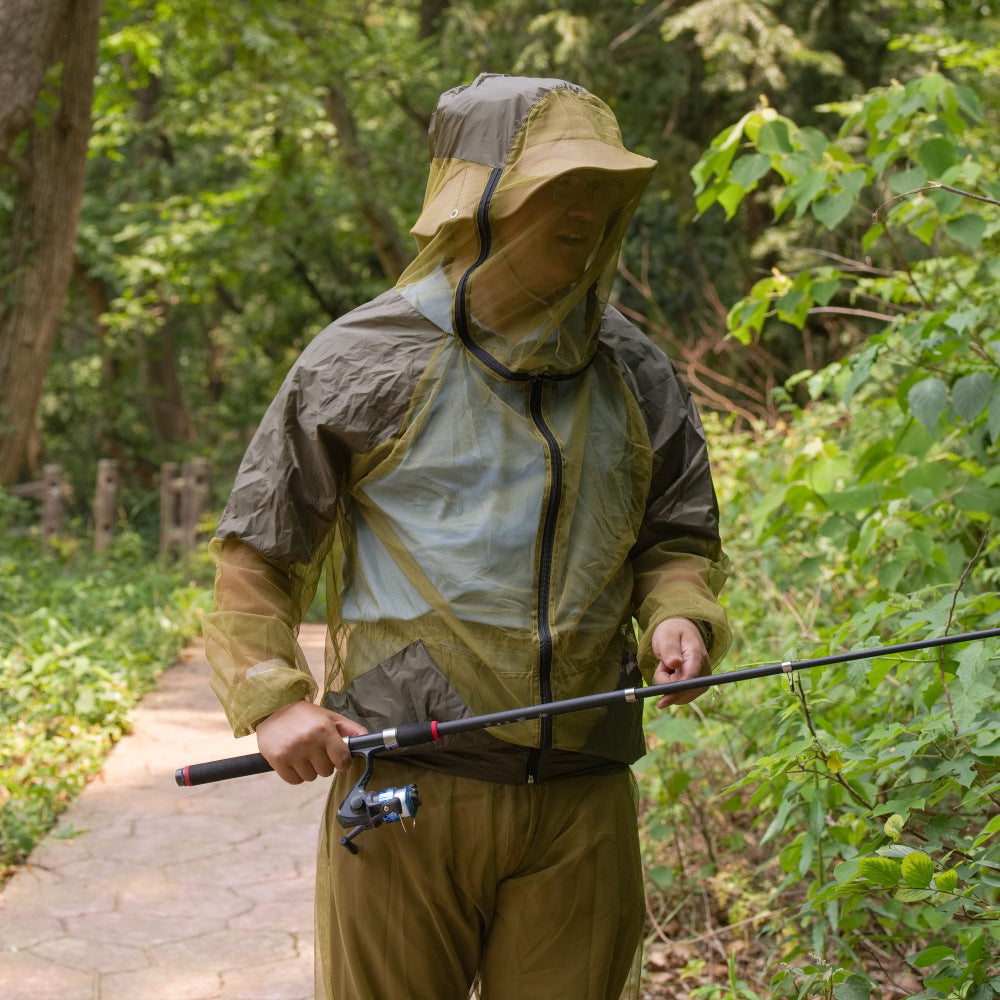 Anti-mosquito Clothing Men's Summer Outdoor Fishing Mountaineering Two-Piece Set