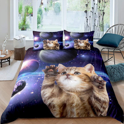 Pet Cat Pattern Down Quilt Cover