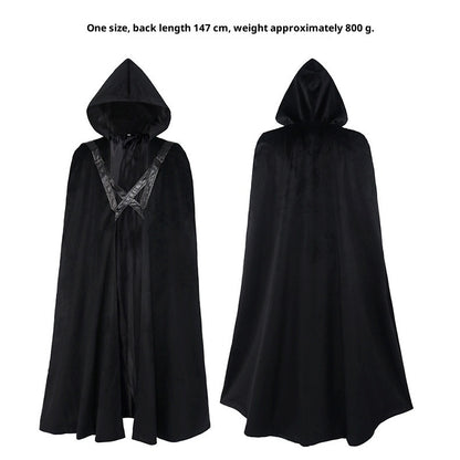 Gothic Men's Long Type Hooded Big Cloak