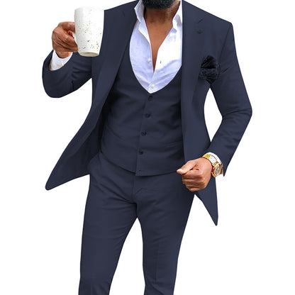 Men's three-piece casual business suit