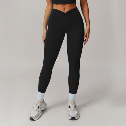 Nude Feel High Waist Hip Lift Yoga Bell-bottom Pants