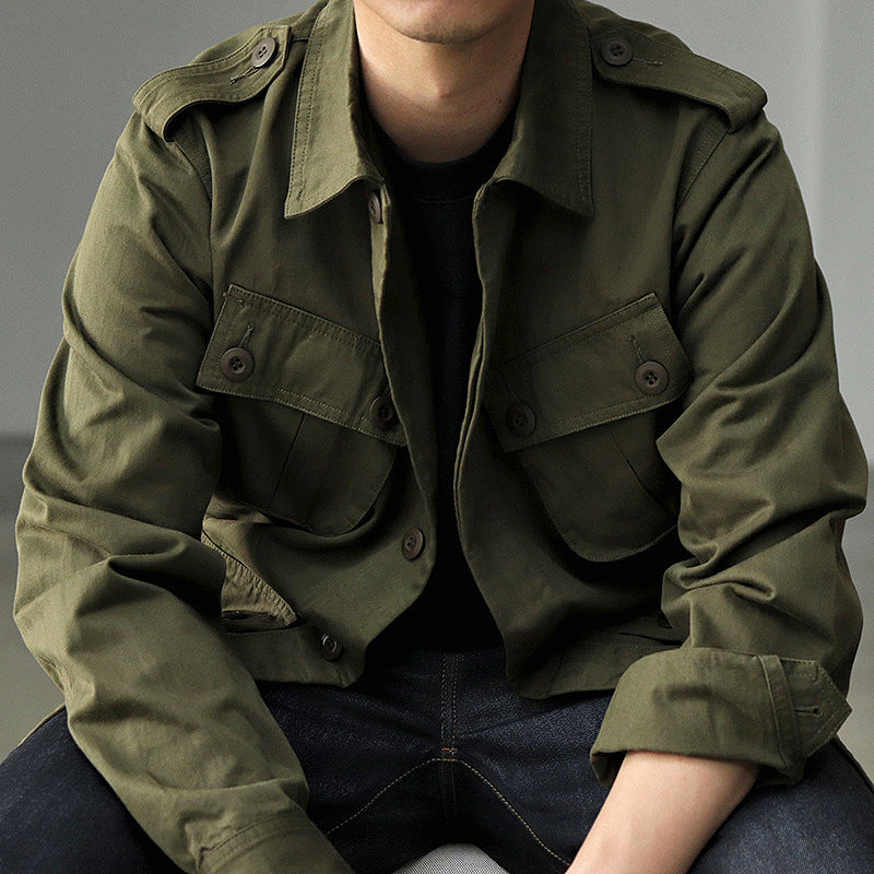 New Autumn Lazy Men's Lapel Long Sleeve Jacket