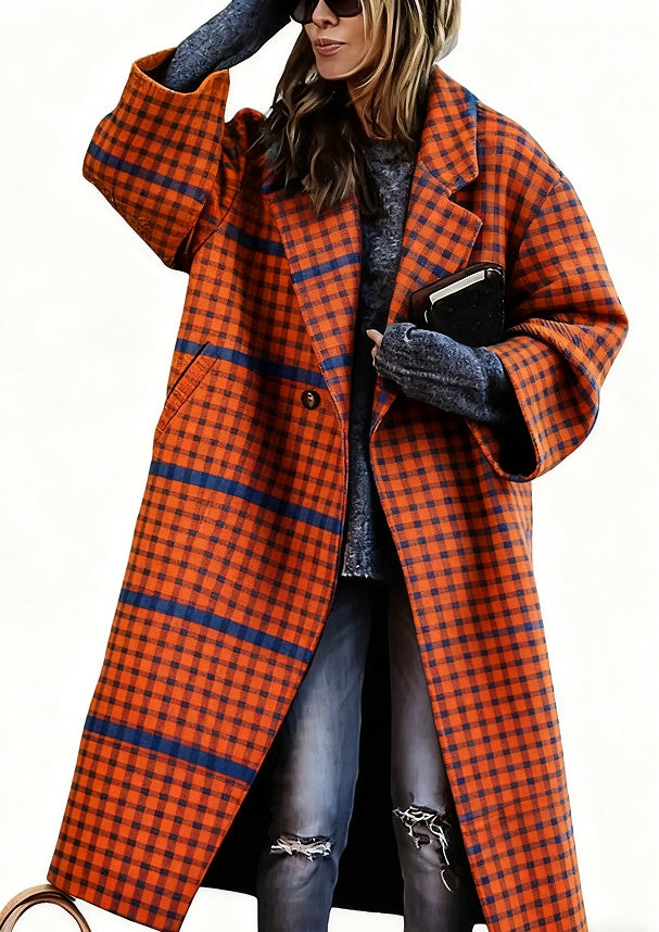 Lady's Multi-color Long-sleeved Coat
