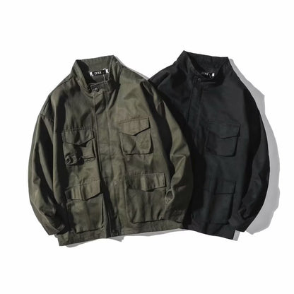 Multi-pocket Workwear Handsome Hong Kong Style Casual Jacket