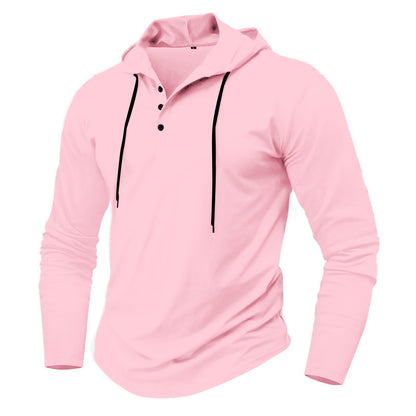 Sports Fitness Hooded Long Sleeve Men's Top