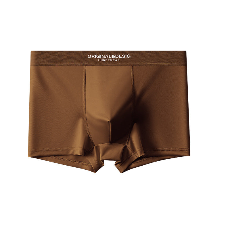 Men's Satin Light Luxury Ice Silk Underwear Summer Breathable Boxers Shorts New Boxers