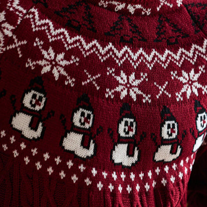 Christmas Round Neck Cable Knit Sweater