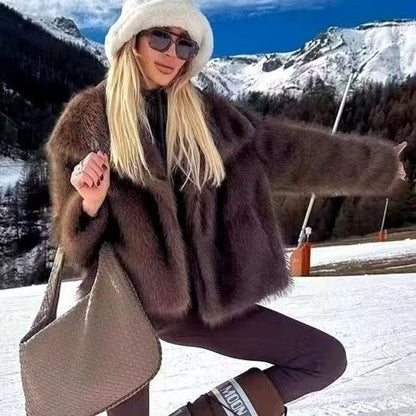 Women's Faux Fur Coat Short Chic
