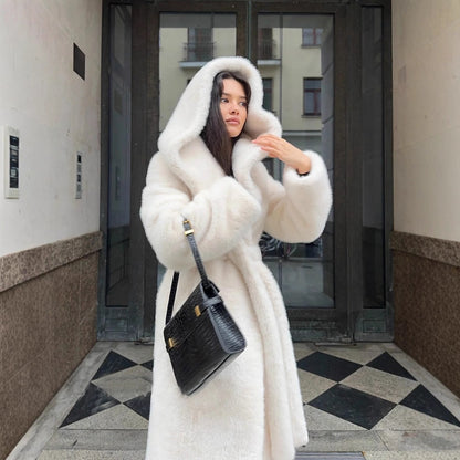Long Hooded Coat for Women