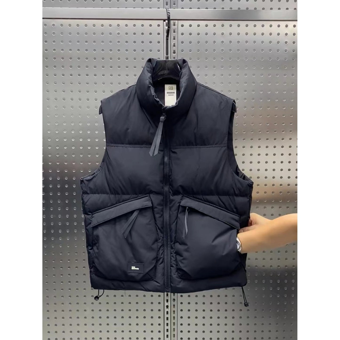 White Duck Down Trend Loose Youth Men's Warm Sleeveless Down Vest Coat