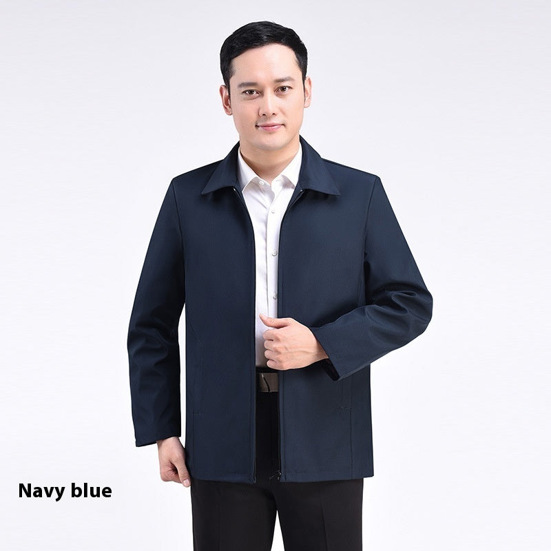 Men's Lapel Business Middle-aged And Elderly Jacket