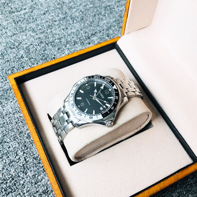 Sports luminous steel strap men's watch