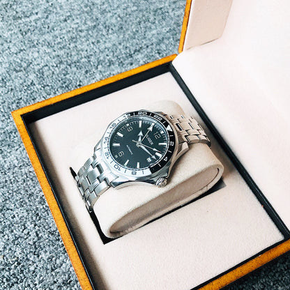 Sports luminous steel strap men's watch