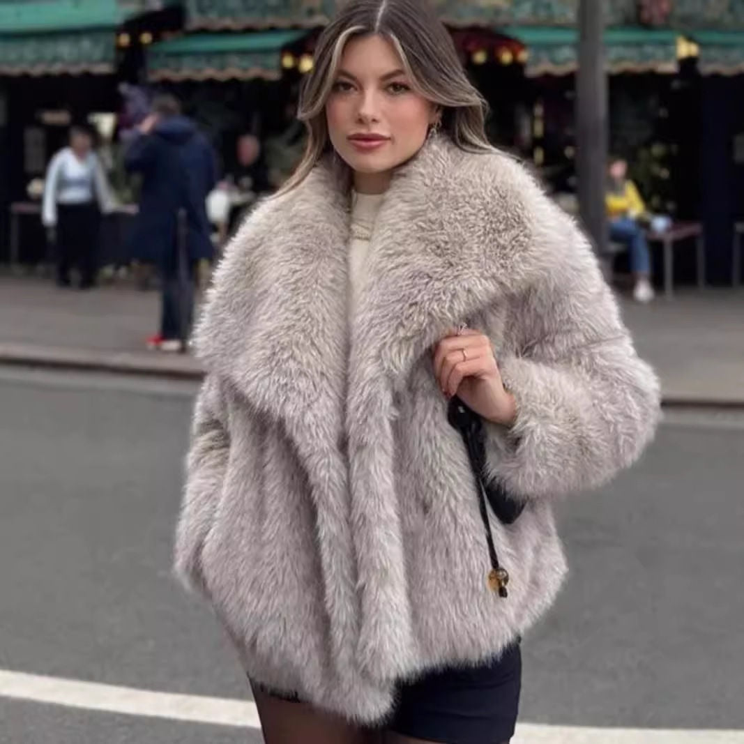 Women's Faux Fur Coat Short Chic