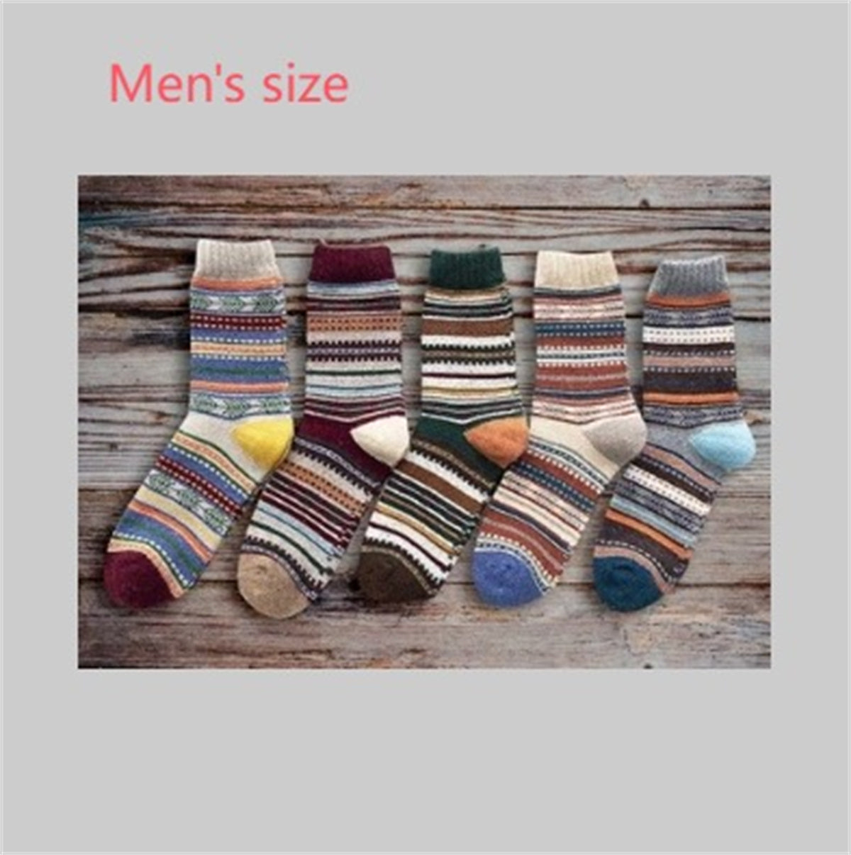 Winter Thick Warm Stripe Woolen Socks Casual Sock Business Socks