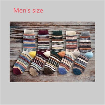 Winter Thick Warm Stripe Woolen Socks Casual Sock Business Socks