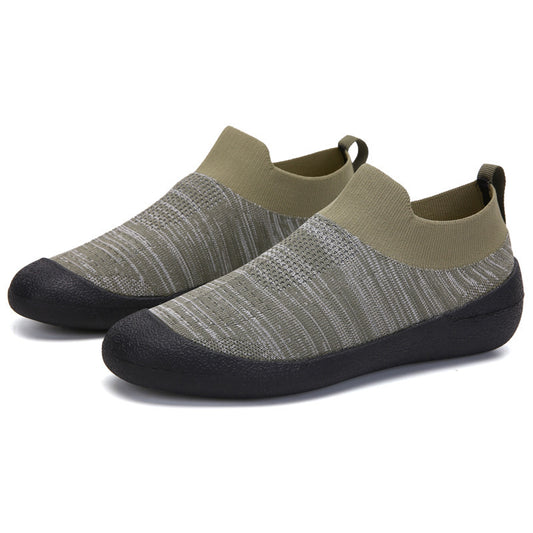 Plus Size Men's And Women's Sock Shoes Flying Woven Breathable