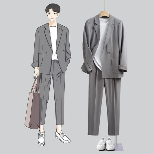 Japanese Style Draping Casual Suit Men's Loose