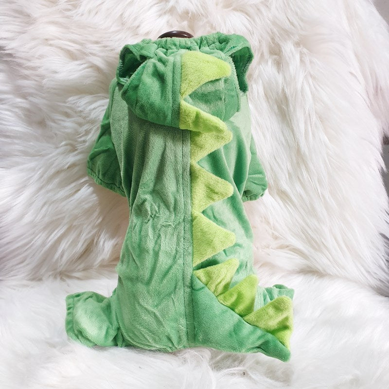 Funny Pet Dog Halloween Dinosaur Transformation Costume