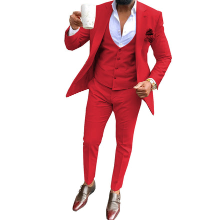 Men's three-piece casual business suit