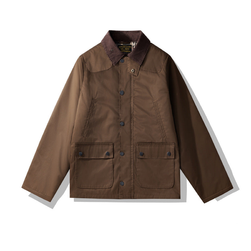 Oil Wax Jacket Quilted Trench Coat