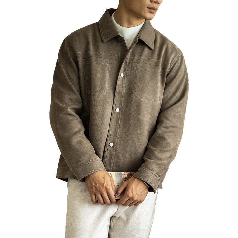 Retro Style Men's New Autumn Clothes Multi-pocket Jacket