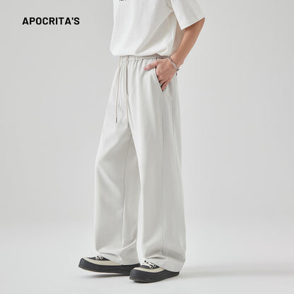 Summer Casual Pants Men's High-grade Loose Straight Lace-up