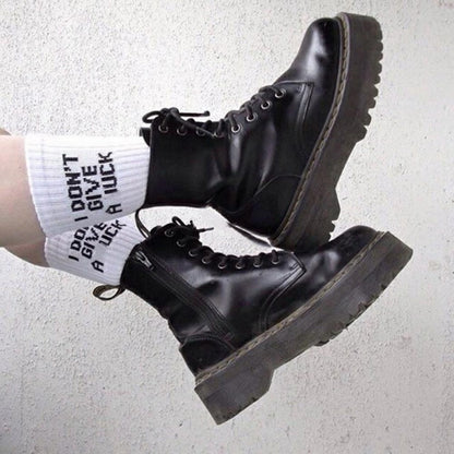 Hot Sale English Letters FUCK Letters Cotton Sock